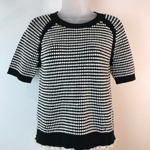 3.1 Phillip Lim B&W Short Sleeve Sweater M